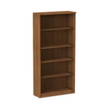 Alera ALEVA636632WA Alera Valencia Series Bookcase, Five-Shelf, 31 3/4w x 14d x 64 3/4h, Modern Walnut