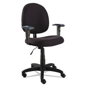 Alera ALEVTA4810 Alera Essentia Series Swivel Task Chair with Adjustable Arms, Supports Up to 275 lb, 17.71" to 22.44" Seat Height, Black