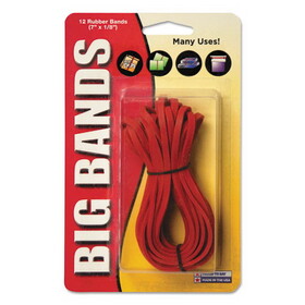 ALLIANCE RUBBER ALL00700 Big Bands Rubber Bands, 7 X 1/8, Red, 12/pack
