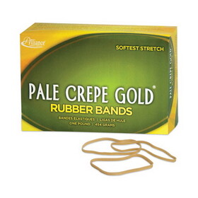 Alliance ALL20335 Pale Crepe Gold Rubber Bands, Size 33, 0.04" Gauge, Golden Crepe, 1 lb Box, 970/Box