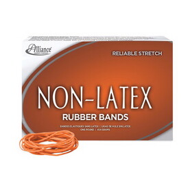 ALLIANCE RUBBER ALL37196 Non-Latex Rubber Bands, Sz. 19, Orange, 3-1/2 X 1/16, 1750 Bands/1lb Box