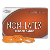 ALLIANCE RUBBER ALL37546 Non-Latex Rubber Bands, Sz. 54, Orange, Sizes 19/33/64 (mix), 1lb Box