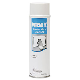 Misty AMR1001447 Glass and Mirror Cleaner with Ammonia, 19 oz Aerosol Spray, 12/Carton