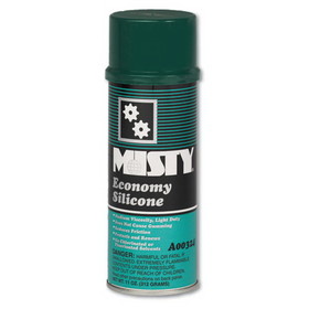Misty 1002077 Economy Silicone Spray Lubricant, Aerosol Can, 11oz, 12/Carton