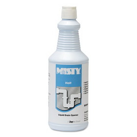 Misty 1003698 Halt Liquid Drain Opener, 32oz Bottle, 12/Carton