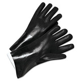 Anchor Brand ANR7400 PVC-Coated Jersey-Lined Gloves, 14 in Long, Black, Men's, 12/Pack