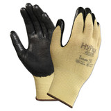 AnsellPro ANS115007 HyFlex CR Gloves, Size 7, Yellow/Black, Kevlar/Nitrile, 24/Pack