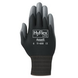 AnsellPro 103361 HyFlex Lite Gloves, Black/Gray, Size 8, 12 Pairs