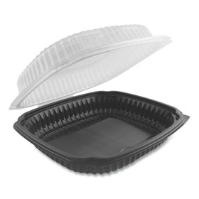 Anchor Packaging ANZ4699911 Culinary Lites Microwavable Container, 39 oz, 9 x 9 x 3.01, Clear/Black, 100/Carton