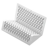 Artistic AOPART20001WH Urban Collection Punched Metal Business Card Holder, Holds 50 2 x 3.5 Cards, Perforated Steel, White