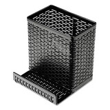Artistic AOPART20014 Urban Collection Punched Metal Pencil Cup/cell Phone Stand, 3 1/2 X 3 1/2, Black