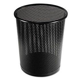 Artistic AOPART20017 Urban Collection Punched Metal Wastebin, 20.24 Oz, Steel, Black Satin, 9"dia