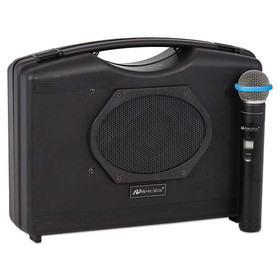 AmpliVox APLSW223A Bluetooth Audio Portable Buddy with Wireless Handheld Mic, 50W, Black