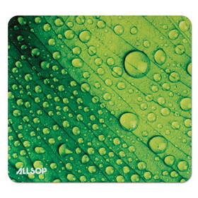 allsop 31624 Naturesmart Mouse Pad, Leaf Raindrop, 8 1/2 x 8 x 1/10