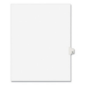 Avery AVE01016 Avery-Style Legal Exhibit Side Tab Divider, Title: 16, Letter, White, 25/pack