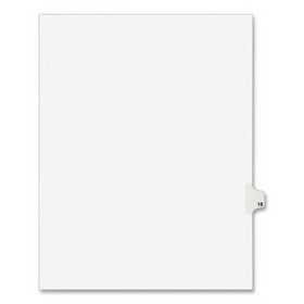 Avery AVE01018 Avery-Style Legal Exhibit Side Tab Divider, Title: 18, Letter, White, 25/pack