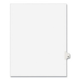 Avery AVE01019 Avery-Style Legal Exhibit Side Tab Divider, Title: 19, Letter, White, 25/pack