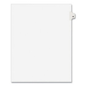 Avery AVE01028 Avery-Style Legal Exhibit Side Tab Divider, Title: 28, Letter, White, 25/pack