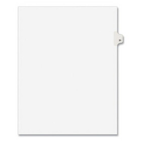 Avery AVE01031 Avery-Style Legal Exhibit Side Tab Divider, Title: 31, Letter, White, 25/pack