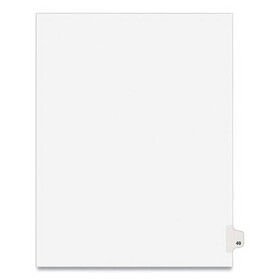 Avery AVE01049 Avery-Style Legal Exhibit Side Tab Divider, Title: 49, Letter, White, 25/pack