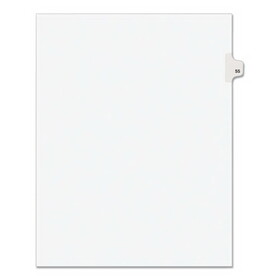 Avery AVE01055 Preprinted Legal Exhibit Side Tab Index Dividers, Avery Style, 10-Tab, 55, 11 x 8.5, White, 25/Pack, (1055)