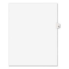 Avery AVE01059 Avery-Style Legal Exhibit Side Tab Divider, Title: 59, Letter, White, 25/pack