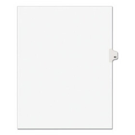 Avery AVE01060 Preprinted Legal Exhibit Side Tab Index Dividers, Avery Style, 10-Tab, 60, 11 x 8.5, White, 25/Pack, (1060)