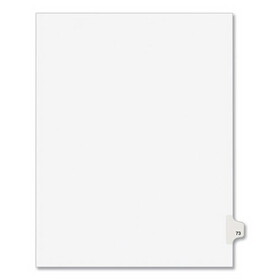 Avery AVE01073 Preprinted Legal Exhibit Side Tab Index Dividers, Avery Style, 10-Tab, 73, 11 x 8.5, White, 25/Pack, (1073)