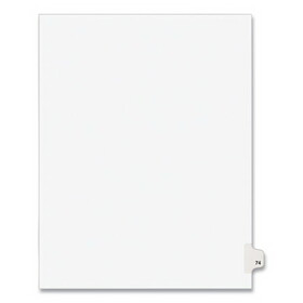 Avery AVE01074 Preprinted Legal Exhibit Side Tab Index Dividers, Avery Style, 10-Tab, 74, 11 x 8.5, White, 25/Pack, (1074)
