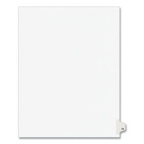 Avery AVE01075 Avery-Style Legal Exhibit Side Tab Divider, Title: 75, Letter, White, 25/pack
