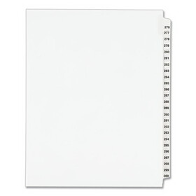 Avery AVE01341 Preprinted Legal Exhibit Side Tab Index Dividers, Avery Style, 25-Tab, 276 to 300, 11 x 8.5, White, 1 Set, (1341)