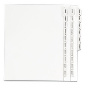 Avery AVE01370 Preprinted Legal Exhibit Side Tab Index Dividers, Avery Style, 26-Tab, Exhibit A to Exhibit Z, 11 x 8.5, White, 1 Set, (1370)