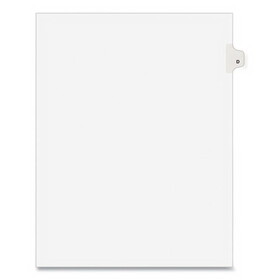 Avery AVE01404 Avery-Style Legal Exhibit Side Tab Dividers, 1-Tab, Title D, Ltr, White, 25/pk