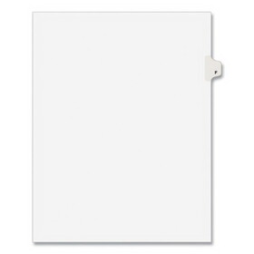 Avery AVE01406 Preprinted Legal Exhibit Side Tab Index Dividers, Avery Style, 26-Tab, F, 11 x 8.5, White, 25/Pack, (1406)