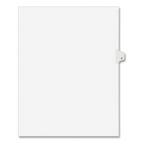 Avery AVE01410 Avery-Style Legal Exhibit Side Tab Dividers, 1-Tab, Title J, Ltr, White, 25/pk