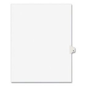 Avery AVE01416 Avery-Style Legal Exhibit Side Tab Dividers, 1-Tab, Title P, Ltr, White, 25/pk