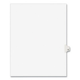 Avery AVE01417 Preprinted Legal Exhibit Side Tab Index Dividers, Avery Style, 26-Tab, Q, 11 x 8.5, White, 25/Pack, (1417)