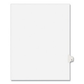 Avery AVE01420 Preprinted Legal Exhibit Side Tab Index Dividers, Avery Style, 26-Tab, T, 11 x 8.5, White, 25/Pack, (1420)