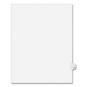 Avery AVE01422 Avery-Style Legal Exhibit Side Tab Dividers, 1-Tab, Title V, Ltr, White, 25/pk