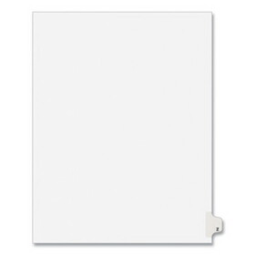 Avery AVE01426 Preprinted Legal Exhibit Side Tab Index Dividers, Avery Style, 26-Tab, Z, 11 x 8.5, White, 25/Pack, (1426)