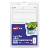 Avery AVE05422 Removable Multi-Use Labels, Inkjet/Laser Printers, 0.5 x 1.75, White, 20/Sheet, 42 Sheets/Pack, (5422)