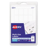 Avery AVE05428 Removable Multi-Use Labels, 1 X 3/4, White, 1000/pack
