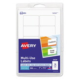 Avery AVE05434 Removable Multi-Use Labels, 1 X 1 1/2, White, 500/pack