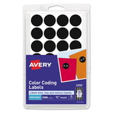 Avery AVE05459 Handwrite Only Removable Round Color-Coding Labels, 3/4