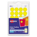 Avery AVE05462 Printable Self-Adhesive Removable Color-Coding Labels, 0.75