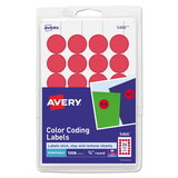 Avery AVE05466 Printable Self-Adhesive Removable Color-Coding Labels, 0.75