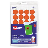 Avery AVE05467 Printable Self-Adhesive Removable Color-Coding Labels, 0.75