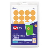 Avery AVE05471 Printable Removable Color-Coding Labels, 3/4