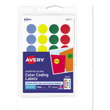 Avery AVE05472 Printable Removable Color-Coding Labels, 3/4
