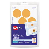 Avery AVE05476 Printable Removable Color-Coding Labels, 1 1/4